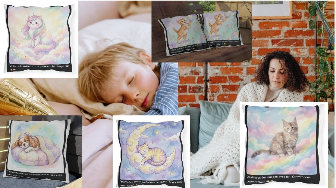 🛋️ Coussins Déco Animaux Mignons - Confort & Style | Décoration Maison