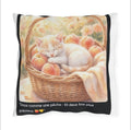 🛋️ COUSSIN CHAT PÊCHES - Déco Estivale Douce